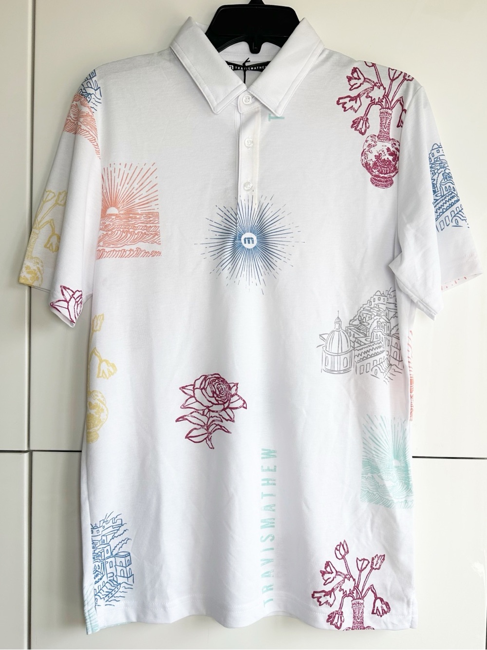 Travis Mathew Men's Passport Polo White Size Small NWT